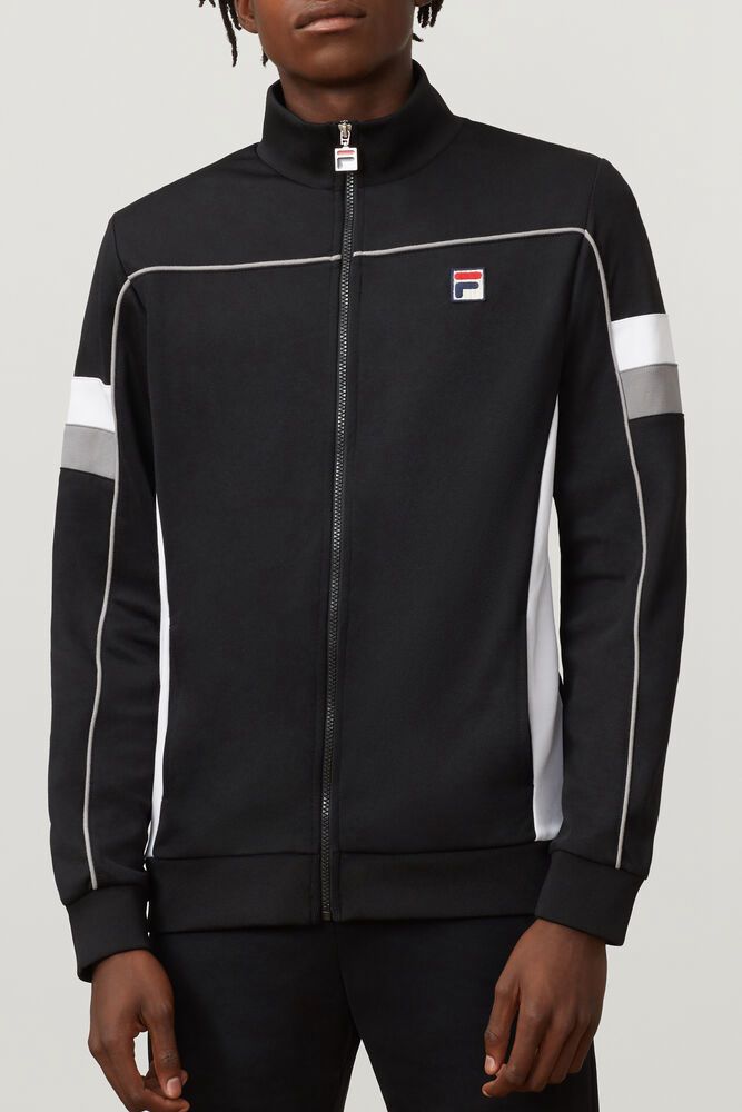 Fila Jacket Mens Black - Slalom Track - Philippines 0463259-YO